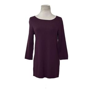 Chico's maroon 3/4 sleeves boat neck sweater size 0 - S